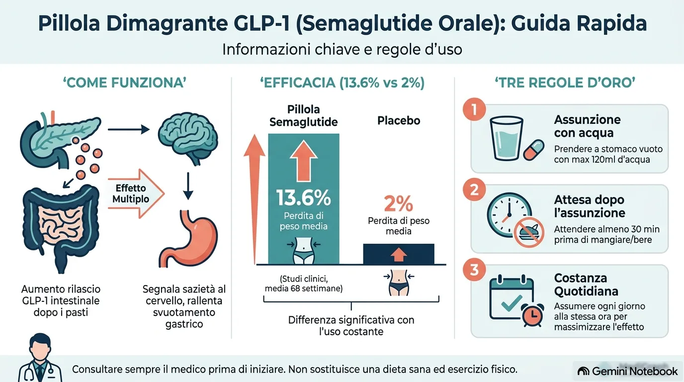 infografica glp1 pillola salute